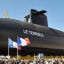 Lancement de la coque du sous-marin nucléaire lanceur d'engins français, Le Terrible.
